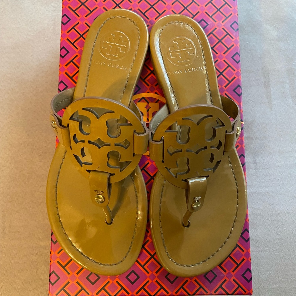 Tory Burch Patent Leather Miller Sandals